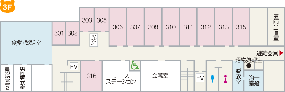 井上病院 院内案内図3F